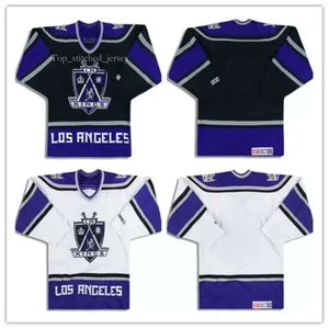 CUSTOM Personnalisé Vintage 1999-02 LA KINGS # 20 Luc Robitaille CCM JERSEY # 4 Rob Blake Home Away Maillots de hockey noir et blanc n'importe quel numéro de nom S 1904