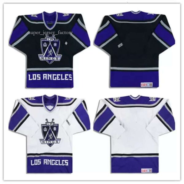 CUSTOM Personnalisé Vintage 1999-02 LA KINGS # 20 Luc Robitaille CCM JERSEY # 4 Rob Blake Home Away Black White Hockey Jerseys N'importe quel numéro de nom S 1504 8704