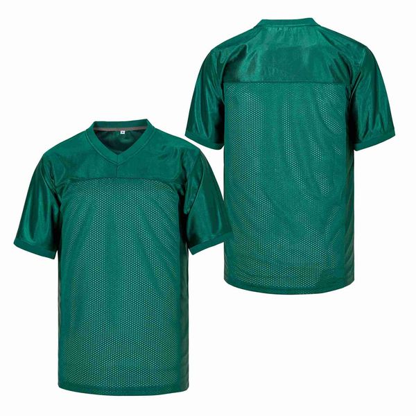 Numéro de nom de couture de jersey de football authentique vert foncé personnalisé
