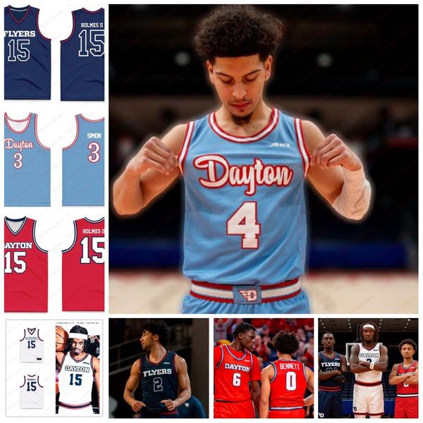 Maillot de basket-ball personnalisé DaRon Holmes II Dayton Flyers Marvel Allen Malachi Smith Petras Padegimas Isaac Jack Brady Uhl maillots Dayton cousus