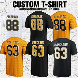 Aangepaste David Pastrnak Brad Marchand Jeremy Swayman USA Hockey Club Fans merk T-shirt T-shirts