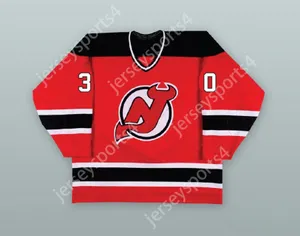 Custom David Puddy porte Martin Brodiur 30 New Jersey Red Hockey Jersey 'The Face Painter' Top cousé S-M-L-XL-XXL-3XL-4XL-5XL-6XL