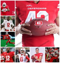 Custom DC Defenders Football Jersey 2024 12 Cardale Jones 4 Eli Rogers 19 Malachi Dupre 20 Olsen