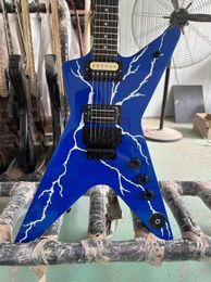 Aangepaste Dean Dimebag Darrell elektrische gitaar Hoogwaardige op maat gemaakte elektrische gitaar IN BLAUW