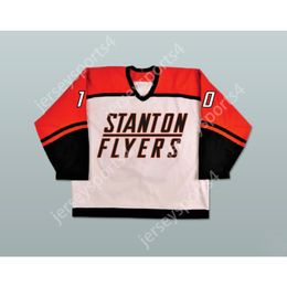 Personnalisé DEAN YOUNGBLOOD 10 STANTON FLYERS LYCÉE MAILLOT DE HOCKEY BLANC NOUVEAU Top Cousu S-M-L-XL-XXL-3XL-4XL-5XL-6XL