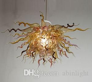 Lustres soufflés décoratifs personnalisés, ampoules LED en verre de Murano Art déco, lampes de lustre à vendre
