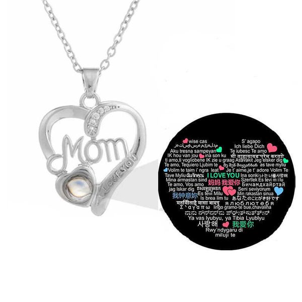 Conception personnalisée colliers pour femmes Photo personnalisé Projection pendentif collier merci donnant pour la fête des mères cadeau bijoux Y23