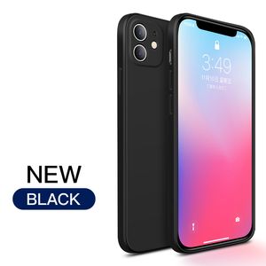 Case de carrés de conception personnalisée Étui en silicone liquide pour iPhone 11 12 13 14 Pro Max XS XR 7 8 plus la couverture de protection de l'objectif