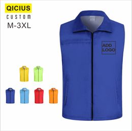 Chalecos de diseño personalizado Imprimir Hombres Mujer Visibilidad Seguridad Trabajo Chaleco Ropa de trabajo Uniforme Outwear Voluntario Top Tamaño grande 220614