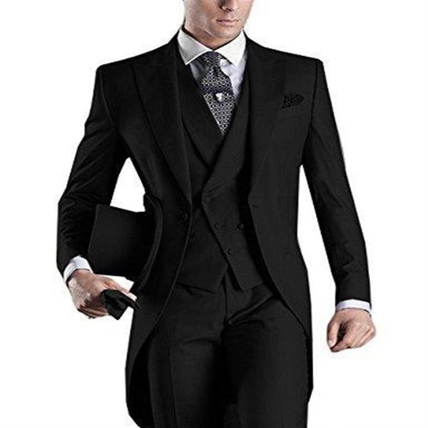 Design personnalisé blanc noir gris gris clair violet bordeaux bleu Tailcoat hommes fête garçons d'honneur costumes en mariage TuxedosJacket pantalon 241f