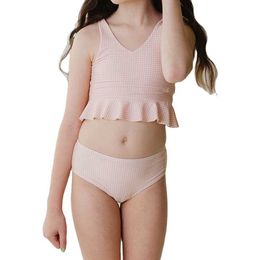 Conception personnalisée femme fitness bikini fille deux pièces maillot de bain sexy recycler vêtements de plage sport actif plus la taille couvrir réversible OEM