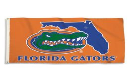 Aangepaste digitale print 3x5ft vlaggen Outdoor Sport Colleges Football Florida University of Nation Flag Banner voor supporter en decoratie7581497