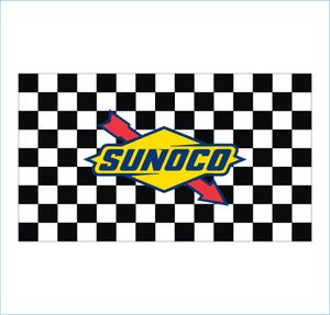 Imprimé numérique personnalisé 3x5ft drapeaux Race Race Race Mahwah Sunoco Cup Series Événement Banner de drapeau à carreaux pour le jeu et la décoration9655015