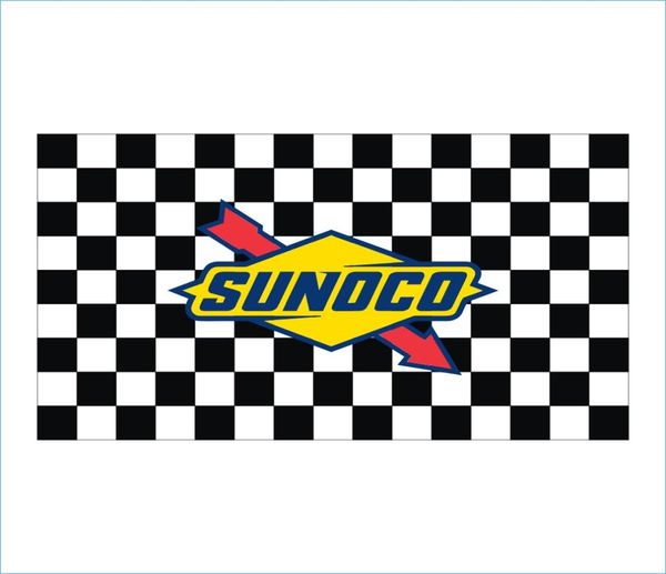 Impression numérique personnalisée 3x5ft drapeaux Race Race Race Mahwah Sunoco Cup Series Événement Bannière de drapeau à carreaux pour le jeu et la décoration9008458