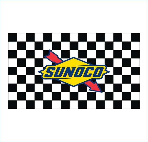 Imprimé numérique personnalisé 3x5ft drapeaux Race Race Race Mahwah Sunoco Cup Series Événement Banner de drapeau à carreaux pour le jeu et la décoration9655015