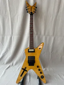 Custom Dimebag D3 Southern Cross Signature Modèle Guitare Électrique Tigre Jaune