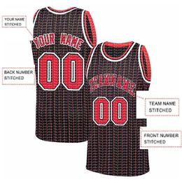 Custom DIY Design Chicago Any Number Jersey 00 Mesh Basketball Sweatshirt Gepersonaliseerde Stiksele Team Naam en Numbe Red White Black Sales 88