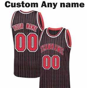 Custom DIY Design Chicago Any Number Jersey 00 Mesh Basketball Sweatshirt Personalized Stitching Team Name en Numbe Red White Black Embroidery Logos Stripe