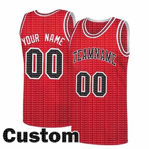 Custom DIY Design Chicago Any Number Jersey 00 Mesh Basketball Sweatshirt Personalized Stitching Team Name en Numbe Red White Black Embroidery 99