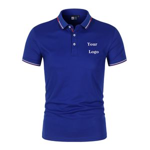 Aangepaste doe -het -zelf -hoogwaardige polo -shirts Quick Dry For Men Women Design korte mouw casual advertentietoppen 220614