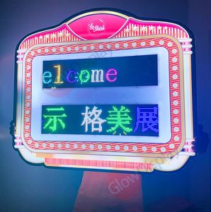 Letrero digital LED DIY personalizado, tablero de mensajes, presentador de botellas, servicio de botellas, servicio VIP, tablero de letras programado, mensajes de desplazamiento, batería recargable