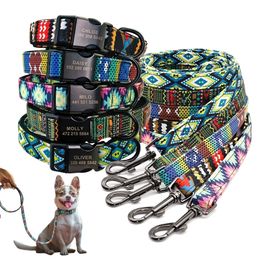 Collier de chien personnalisé Personalzied Nylon Pet Dog Id Colliers Tag Colliers Graves Puppy Puppy Collar For Lash pour les petits chiens moyens moyens 220610