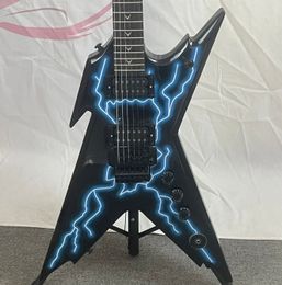 Custom Double Tremolo Dean Dimebag Darrell The Dean From Hell, guitare électrique de couleur bleue