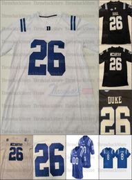 Football universitaire personnalisé Duke Blue Devils 17 Daniel Jones 18 Quentin Harris 11 Scott Bracey 25 Deon Jackson Jerseys8568076