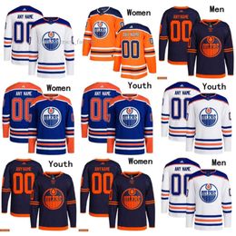 PERSONALIZADO Edmonton Hombres Mujeres Jóvenes Oilers Hockey Jerseys 55 Dylan Holloway 18 Zach Hyman 91 Evander Kane 13 Jesse Puljujarvi 56 Kailer Y 9118