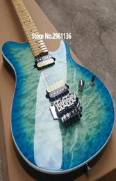 Custom Edward Van Halen Gang Ernie Ball Axis Blue Green Maple Top Guitar Guitar Maple Necl