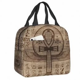 Personnalisé Croix égyptienne Ankh Sac à lunch Femmes Refroidisseur thermique Boîte à lunch isolée pour les enfants de l'école S9Wl #