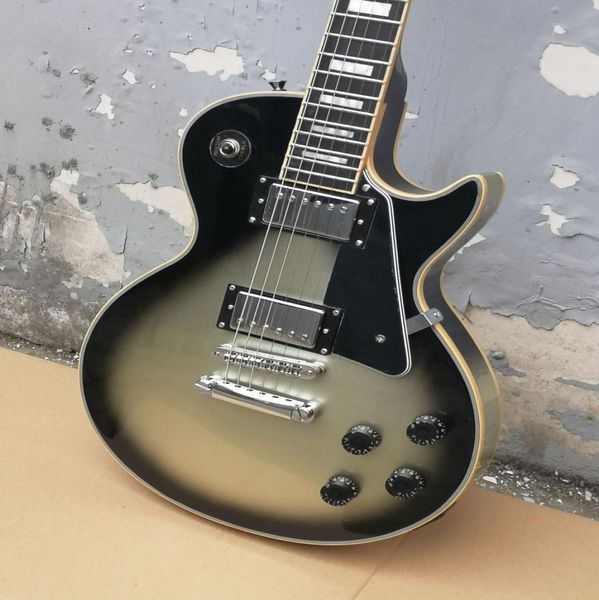 Guitarra eléctrica personalizada Adam Jones Vintage Silver burst Guitarra diapasón de ébano trastes vinculante1162913