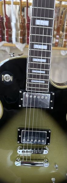 Guitarra eléctrica personalizada, borde crema, plata retro, pintura importada, envío rápido