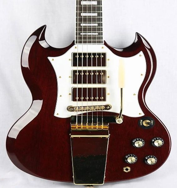 Guitarra eléctrica personalizada guitarra de calidad KirkDouglas rojo oscuro04274749