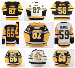 CUSTOM Erik Karlsson Sidney Crosby Penguins Maillot de hockey Pittsburgh Winter Classic Letang Rickard Rakell Jake Guentzel Lemieux Evgeni Malki