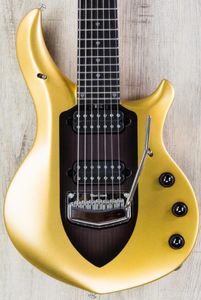 Aangepaste Ernie Ball John Petrucci Majesty Gold Mine Black Center Electric Guitar Tremolo Bridge Active Pickups 9V Battery Box3726772