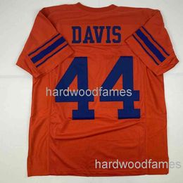 Custom Ernie Davis Syracuse College Orange Stitched voetbaljersey Voeg elk naamnummer toe