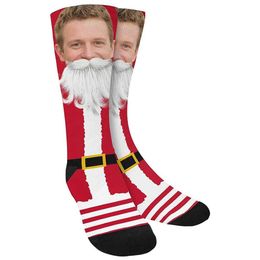 Calcetines de cara personalizados calcetines de foto personalizados unisex para hombres mujeres día de Navidad