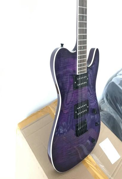 Guitare électrique personnalisée Purple Flame Direct Purple Maple TL avec 1756091