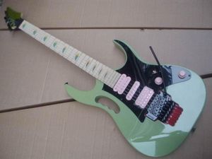 Guitare électrique de vente directe en gros d'usine personnalisée 1988 modèle Jem777 en vert algue, fournissant des services personnalisés