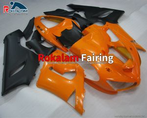 Carénages personnalisés pour Kawasaki ZX-6R 05 06 ZX6R ZX 6R 2005 2006 Orange Noir Carénage de rechange Kits de carénages de moto (moulage par injection)