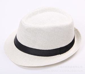 Aangepaste mode linnen Panama Fedora strandhoed met zwarte band zomer top hoed voor mannen vrouwen