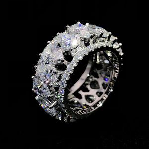 Aangepaste Mode S925 Zilver 9k 10k 14k 18k Gouden Ringen Iced Out Hip Hop Peervormige Moissanite lab Grown Natuurlijke Diamanten Ring