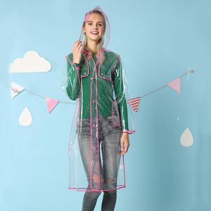 Mode personnalisée femmes Transparent Eva qualité imperméable hommes voyage en plein air étanche en plastique transparent pluie Coa qylGnt