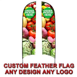 Custom Feather Flags - Gepersonaliseerde advertentiebanners voor uw bedrijf Single en Double Sided- 240326