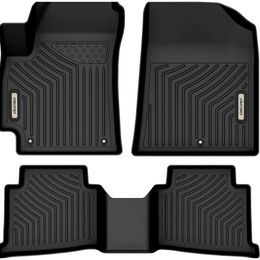 Custom Fit All -Weather Car Floor Mats voor 2021-2024 Kia Seltos - Duurzame rubber 2 rij voeringen in het zwart - Bescherm het interieur van uw voertuig met Oedro Mats