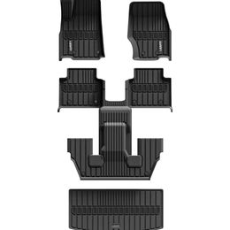 Ajustement personnalisé Tous les tapis de carter de sol Mattes de chargement pour Jeep Grand Cherokee L 2021-2024 - Conçu pour les modèles à 6 passagers sans console centrale