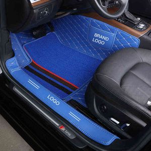 Custom Fit Car Floor Mats Double Layers Durable Leather Carpet For Front Seat (Only For one seat) W220328