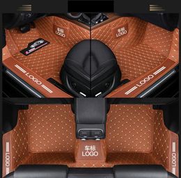 Tapis de sol de voiture sur mesure, cuir PU imperméable spécifique, matériau écologique pour de nombreux modèles de voiture et fabrication de 3 pièces, ensemble complet Wi6865408