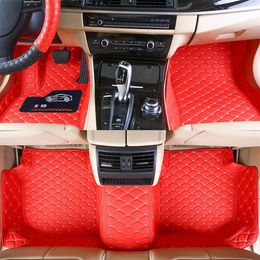 Tapis de sol de voiture personnalisés Matières d'éco amicale en cuir PU imperméable spécifique pour un vaste modèle de voiture et faire 3 pièces entièrement set ma269m